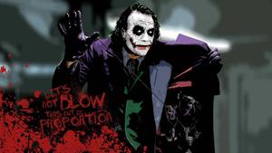 Joker Blowing Things joker wallpaper