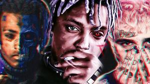 Juice Wrld and fellow rappers on stage juice wrld wallpaper