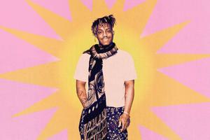Juice Wrld posing in the pastel sun juice wrld wallpaper