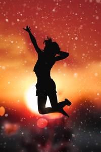 Jumping for Joy! girl wallpaper