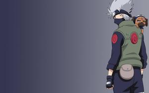 Kakashi Hatake and Pakkun Walking Together Wallpaper