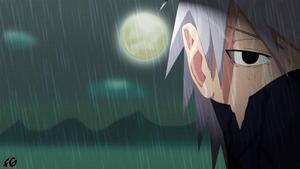 Kakashi Hatake in the Rain Wallpaper