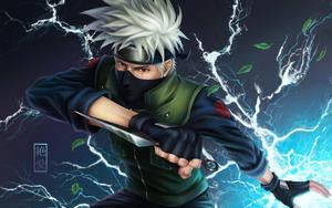 Kakashi Hatake, the 6th Hokage of Leaf Village, in an epic fan art pose of Naruto Shippuden naruto shippuden wallpaper
