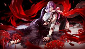 Kaneki Ken takes on the ghoul world of Tokyo. tokyo ghoul wallpaper