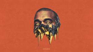 Kanye West In Artistic Orange kanye west wallpaper