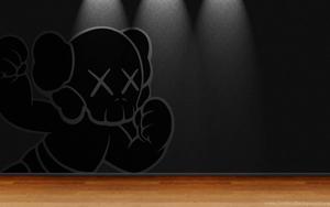 Kaws Black Wall Companion Art kaws wallpaper