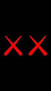 KAWS Red X Eyes kaws wallpaper
