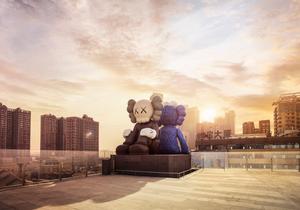 Kaws Sculpture Under Sunset kaws wallpaper