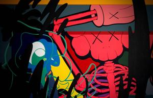 Kaws Skeleton Graffiti Art Paint kaws wallpaper