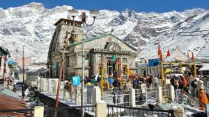 Kedarnath Temple Fences 4K kedarnath 4k wallpaper