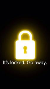 Keep your secrets safe - Golden Padlock lock screen wallpaper