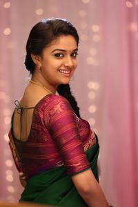Keerthi Suresh Green And Magenta keerthi suresh wallpaper