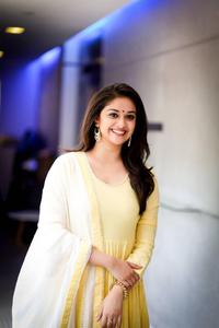 Keerthi Suresh In A Yellow Dress keerthi suresh wallpaper