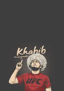 Khabib Nurmagomedov Gray Digital Art khabib nurmagomedov wallpaper