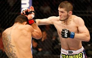 Khabib Nurmagomedov Punching khabib nurmagomedov wallpaper