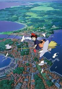 Kiki from Kiki’s Delivery Service makes an important telephone call. studio ghibli wallpaper