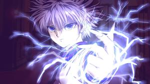 Killua Zoldyck unleashes his Godspeed against opponents! hunter x hunter wallpaper
