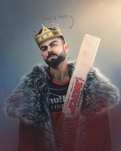 King Virat Kohli HD Art Wallpaper