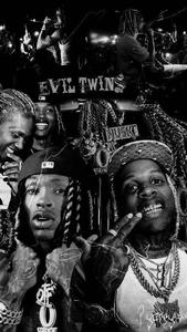 King Von And Lil Durk Greyscale Collage king von and lil durk wallpaper