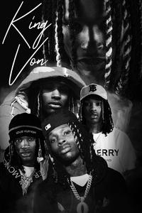 King Von Monochromatic Collage king von wallpaper