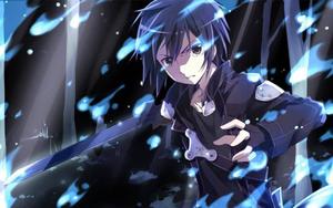 Kirito, a courageous anime boy from Sword Art Online anime boy wallpaper