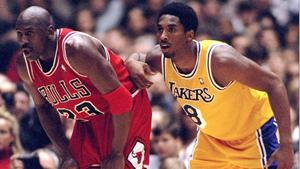 Kobe Bryant competing with Michael Jordan kobe bryant wallpaper