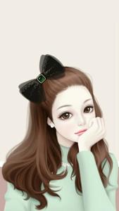 Korean Anime Girl Green Sweater korean anime girl wallpaper