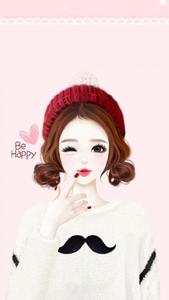 Korean Anime Girl in Red Beanie korean anime girl wallpaper