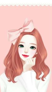 Korean Anime Girl With Pink Bow On Head korean anime girl wallpaper