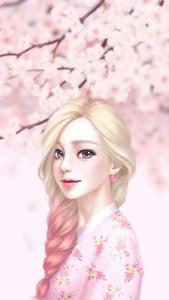 Korean Anime Girl With Pink Ombre Hair korean anime girl wallpaper