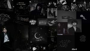 Korean Idols Collage Black Aesthetic Background black aesthetic wallpaper