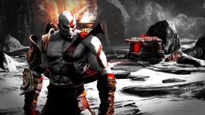 Kratos and Atreus in an Epic Battle in God of War god of war wallpaper