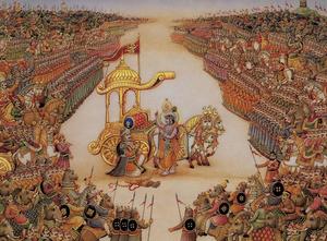 Krishna Arjun Book Of Bhagavad Gita  Wallpaper