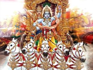 Krishna Arjun Holy Chariot Of Krishna krishna arjun wallpaper