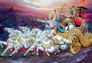 Krishna Arjun Kapi Dhwaja Chariot krishna arjun wallpaper