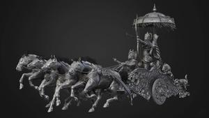 Krishna Arjun Kapi Dhwaja Chariot Sculpture krishna arjun wallpaper