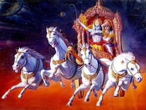 Krishna Arjun Krishna's Chariot Of Victory krishna arjun wallpaper