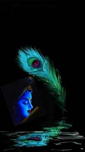 Krishna HD Dark And Blue  Wallpaper