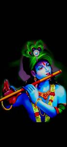 Krishna Iphone Green Glowing Wallpaper