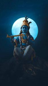 Krishna Phone Blue Moon krishna phone wallpaper