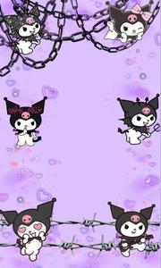Kuromi iPhone Purple Aesthetic Chains kuromi iphone wallpaper