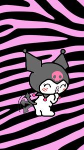 Kuromi Iphone Stripes Tail kuromi iphone wallpaper
