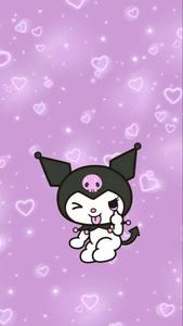 Kuromi Iphone Winkin Tongue kuromi iphone wallpaper