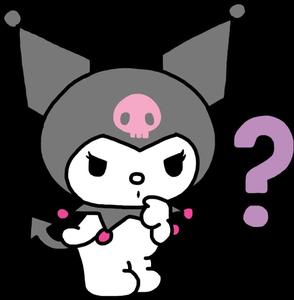 Kuromi Questioning Pose sanrio wallpaper