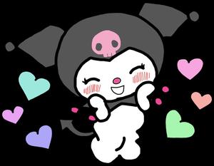 Kuromi With Hearts Vector Art sanrio wallpaper
