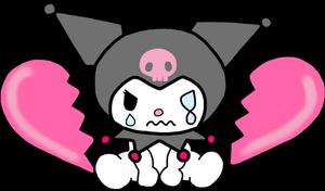 Kuromi_ Broken_ Heart_ Illustration sanrio wallpaper