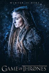Lady Sansa Stark in the Winterfell Throne Room game of thrones wallpaper
