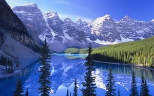 Lake In Snow Mountain Landscape Picture landscape wallpaper