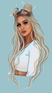 Latina Cool Girl Cartoon Blonde cool girl cartoon wallpaper