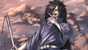 Laughing Madara, Uchiha Clan founder, captured in beautiful Pastel Art madara wallpaper